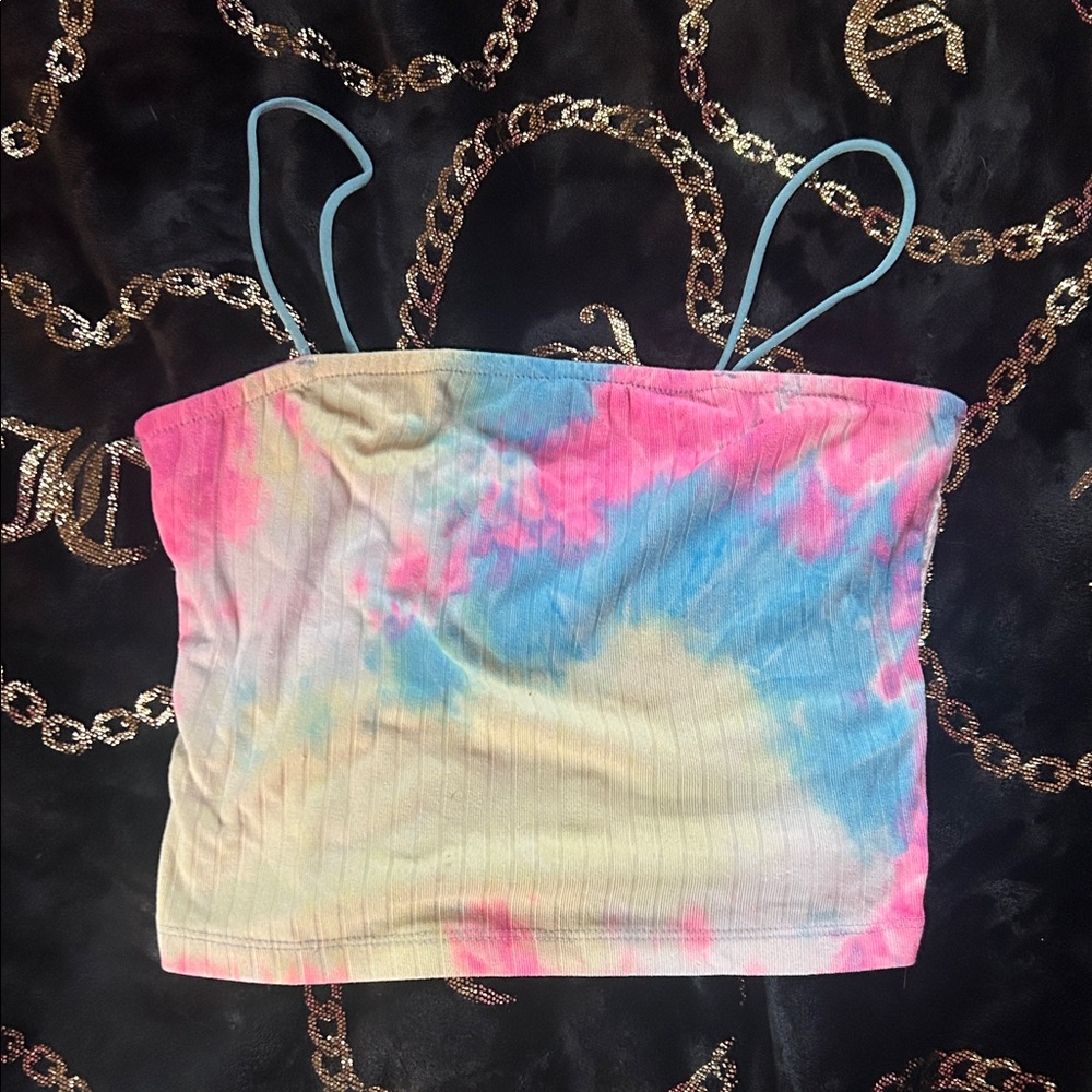 Rue21 Pink and Blue Tie-Dye Camisole